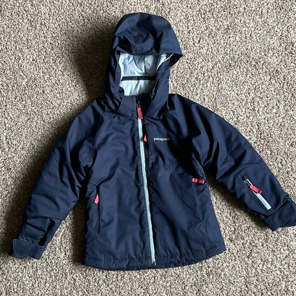 Patagonia Kids Dark Blue Ski Jacket with Hood